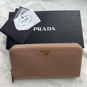 Prada Long Saffiano Leather Wallet